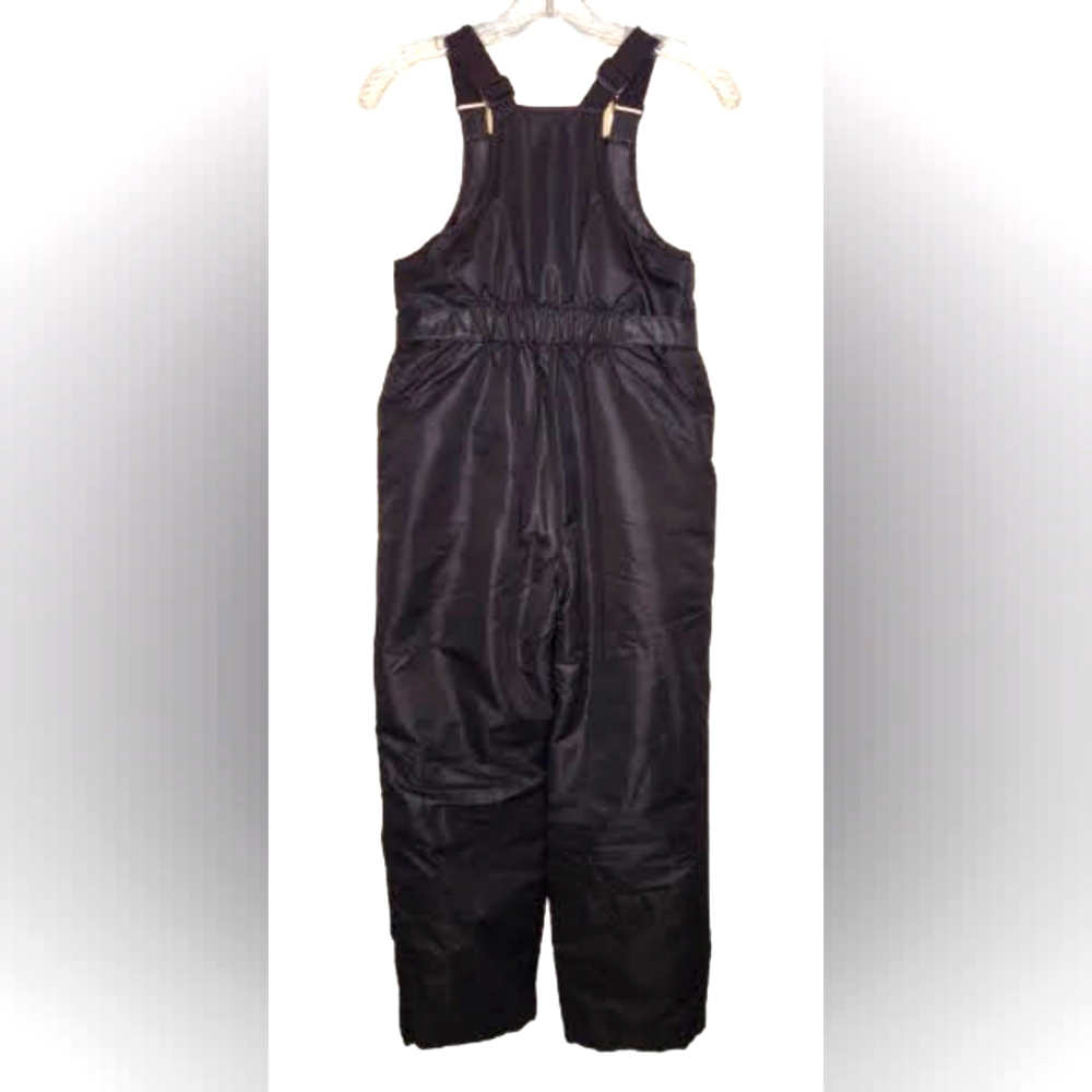 Kids Swiss Tech Bib Overall Solid Black Snow Pants Size LG (10-12) - Picture 2 of 4